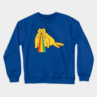 Animals with Rainbow Puke Chonk Cat Crewneck Sweatshirt